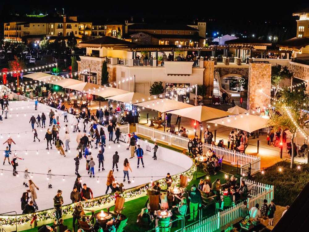The Meritage Resort and Spa holiday ice skating rink cropped