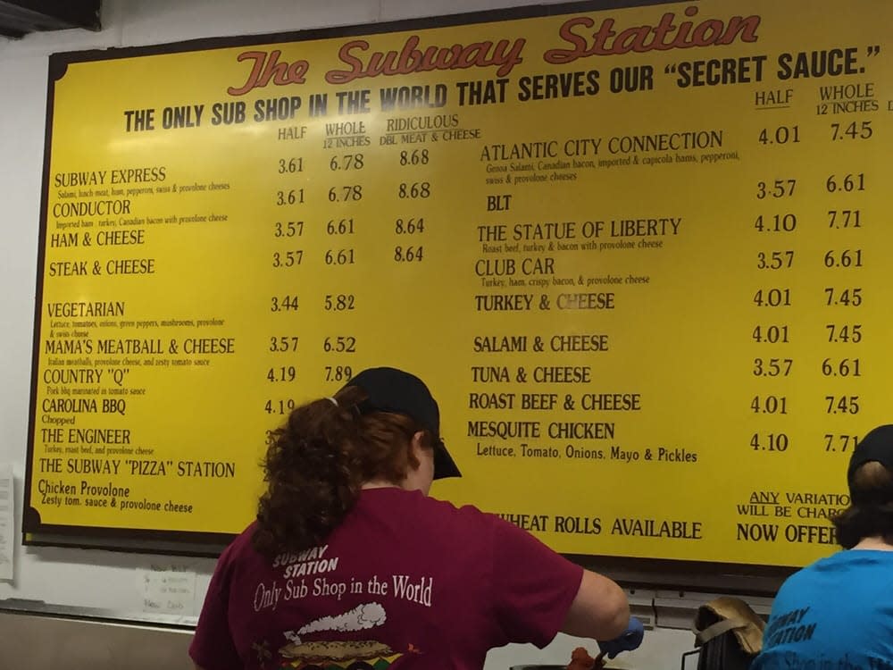 Subway Station Menu board