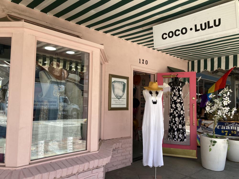Exterior of Coco and LuLu store in Palm Springs.