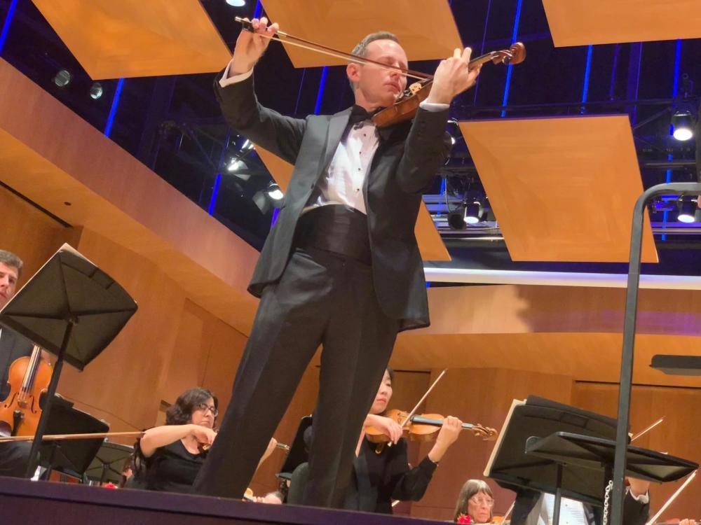 Sam Fischer, violinist with Palm Spring Symphony