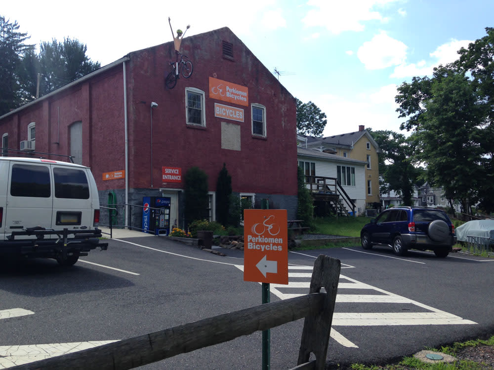 Perkiomen Bicycles certainly has a convenient location.