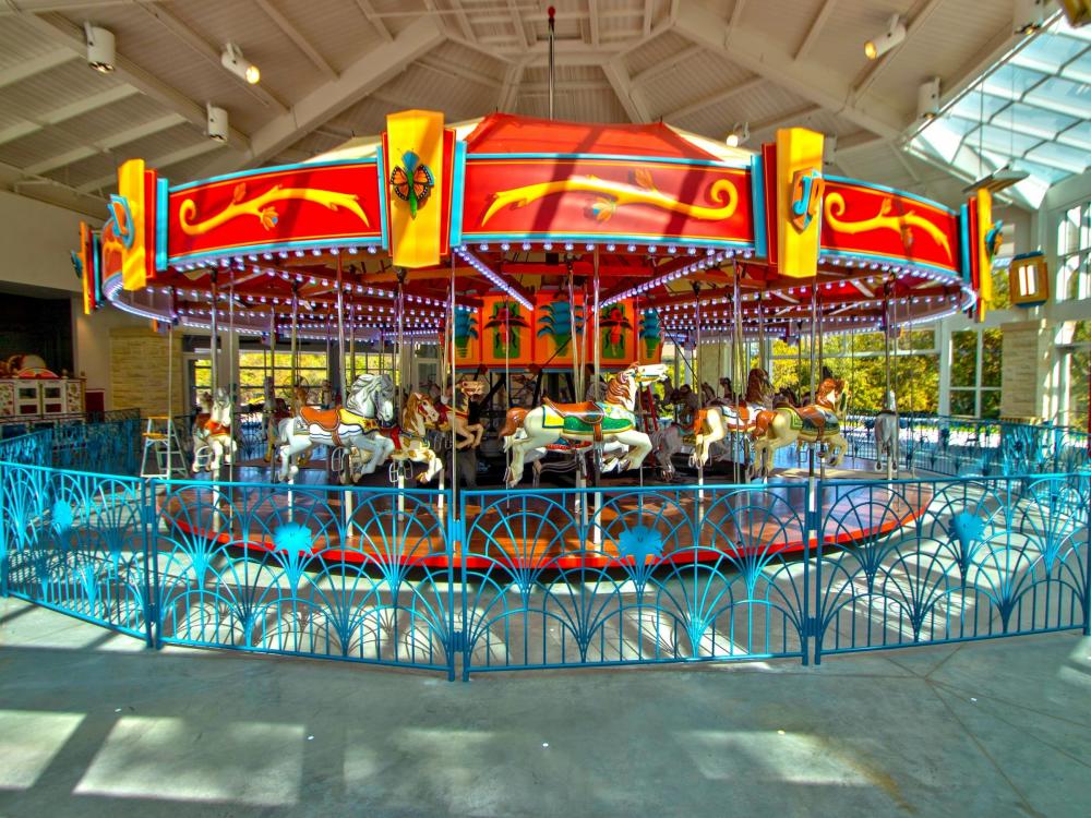 Fully Restored Joyland Carousel at Botanica