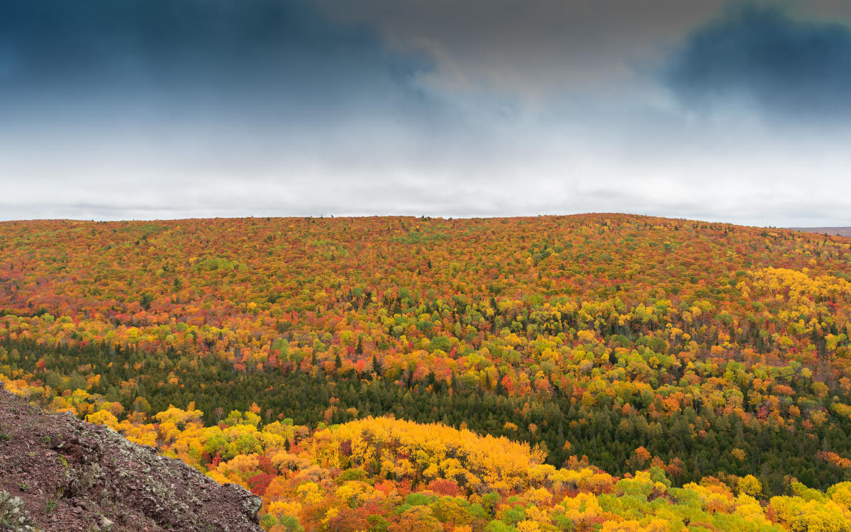 Fall colors at Brockway Mountain