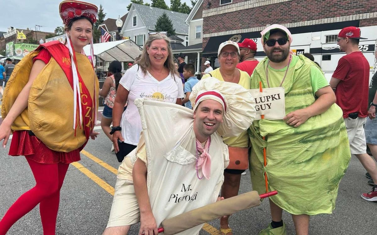 Mr. Pierogi and friends at Pierogi Fest