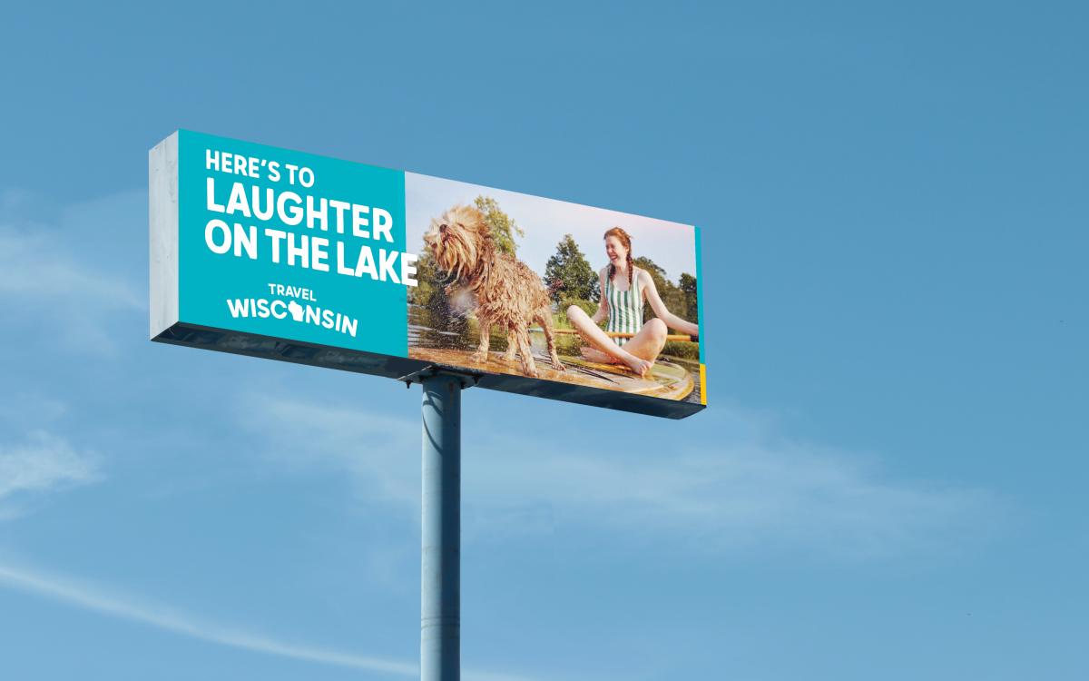 Laughter on the lake billboard mockup
