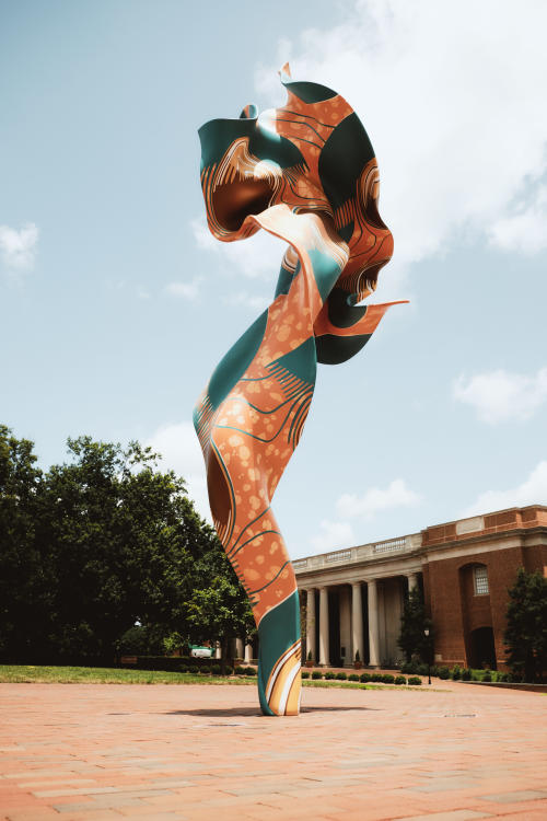 A Large sculpture on Davidson Campus