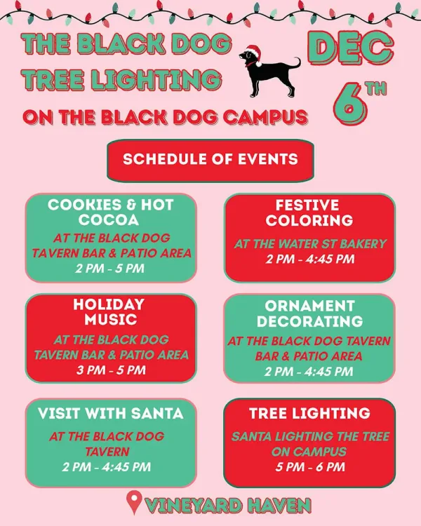 Blag Dog Tree Lighting flyer