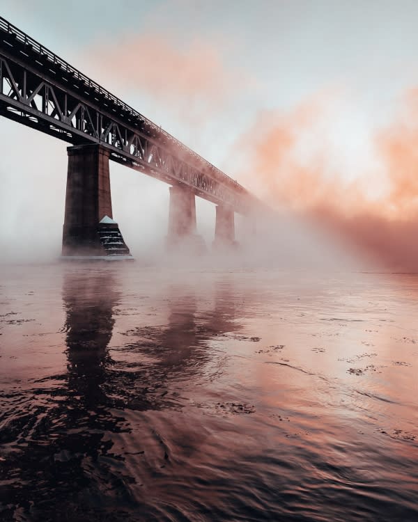 Train Bridge for winter photography