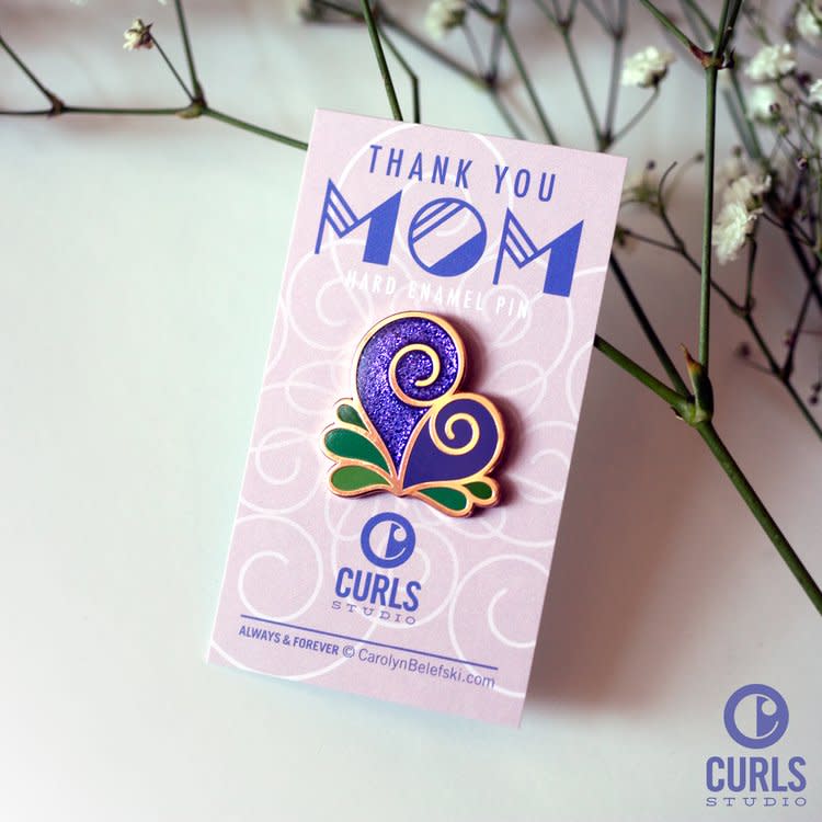 Made in Fairfax - Curls Enamel Pin - Mother's Day - Mom Gifts