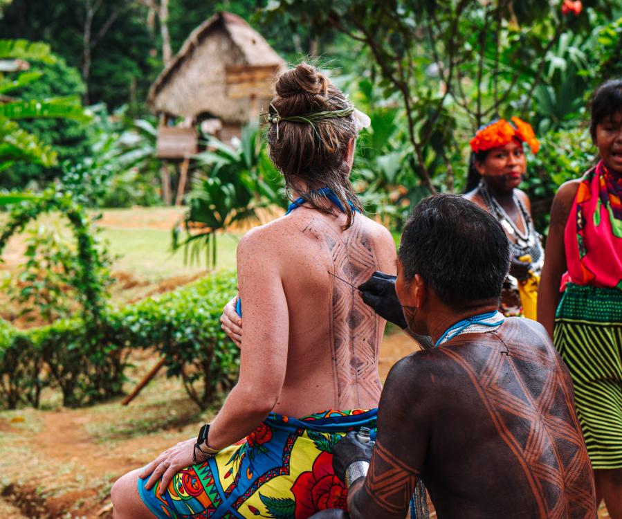 Emberá Purú Biakirú village, Chagres river. Panamá Province