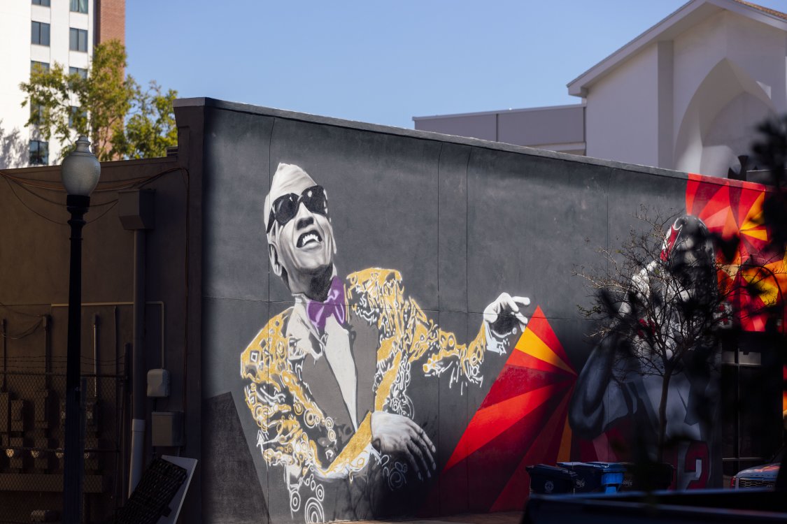 Ray Charles & Tom Brady Mural