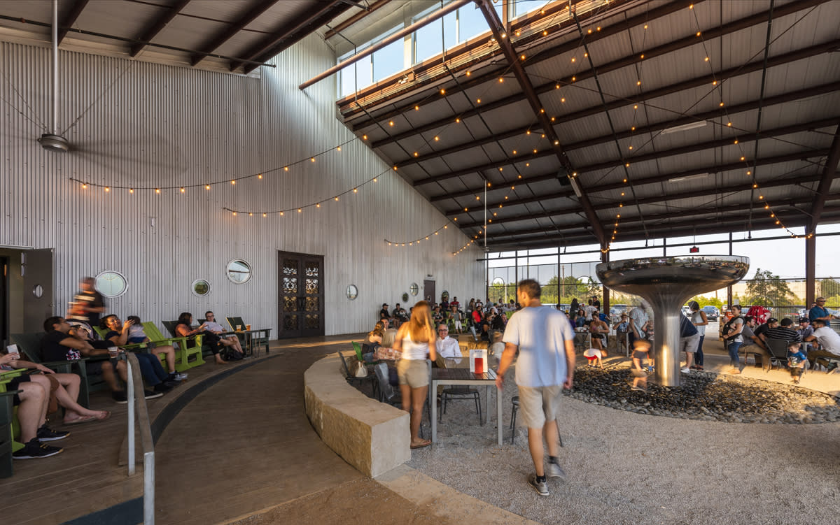 Saint Arnold Beer Garden covered area