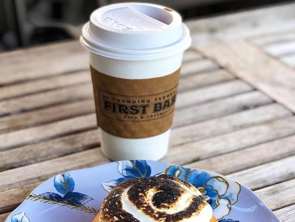 A cup of hot chocolate at Founding Farmer's