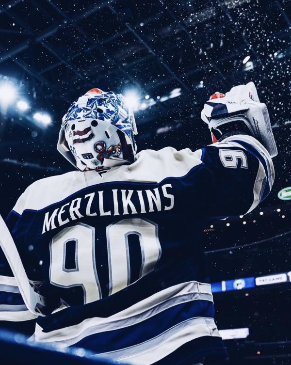 Photo via Elvis Merzlikins Instagram