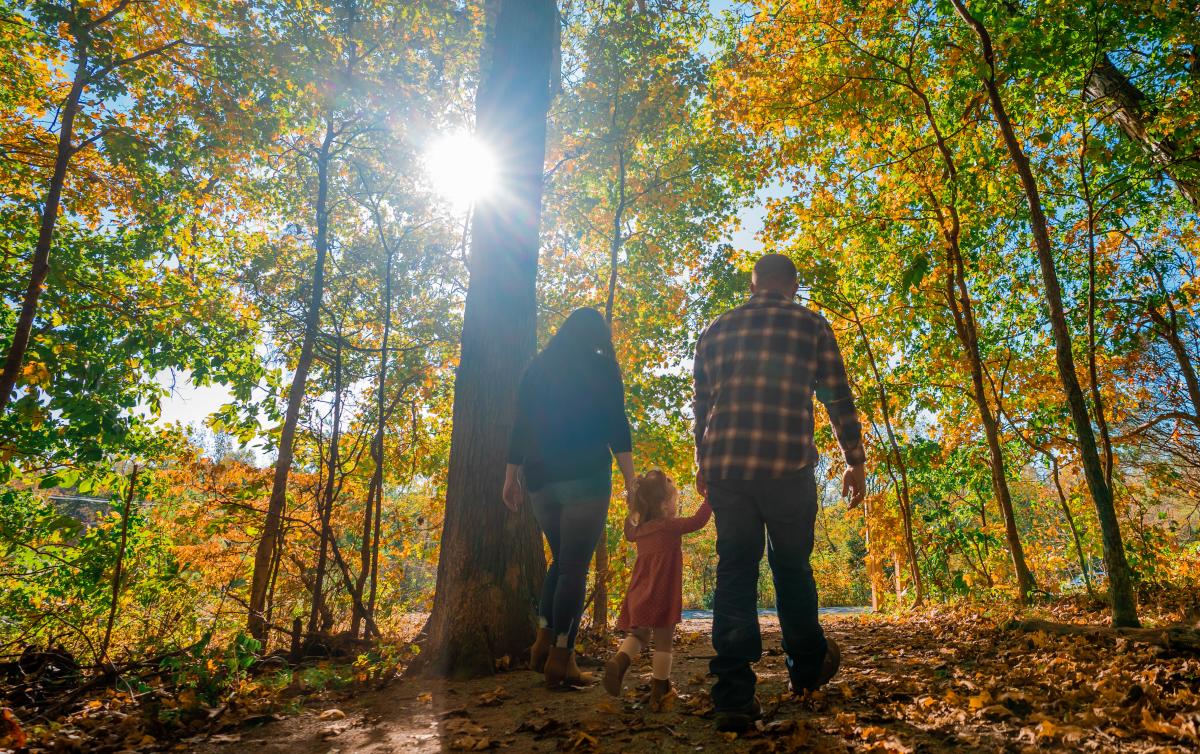 Family walking trail