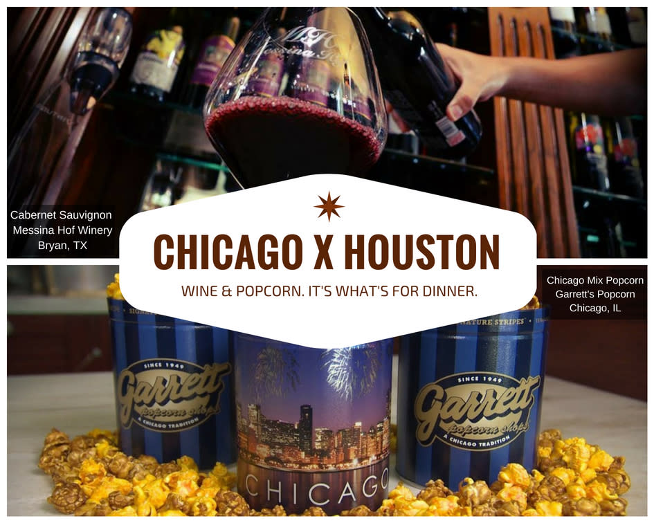 Chicago x Houston - Popcorn and Wine