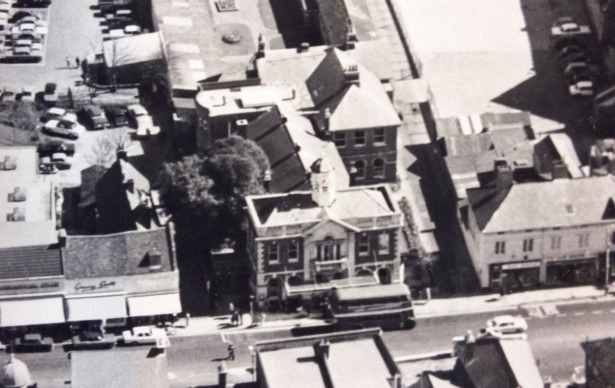 The rear extent of the Town Hall complex before redevelopment.