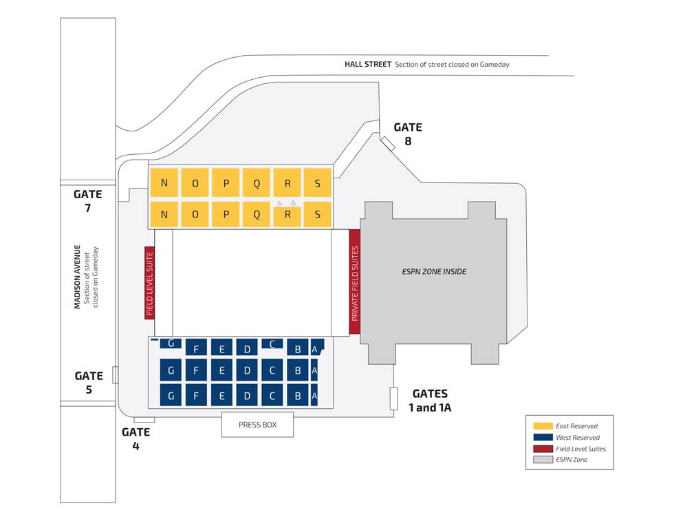 Red Tails seating map