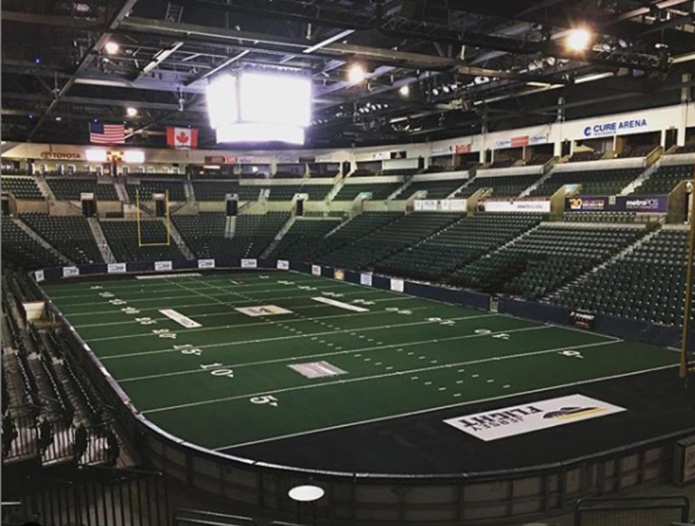 CURE Arena Shortened Football field