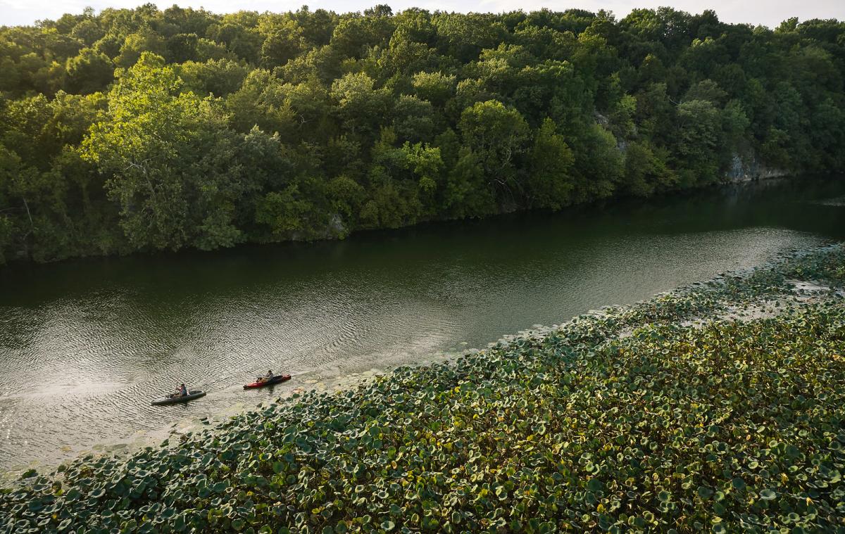 Kayaking on Lake Springfield