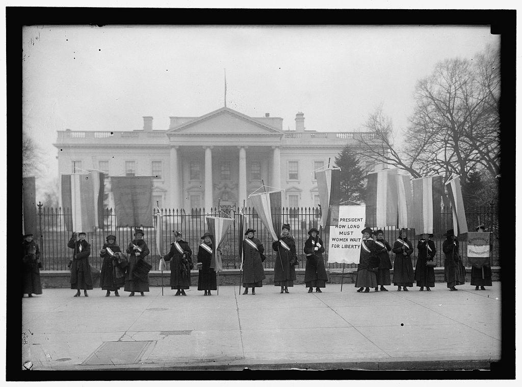 Suffragists - Picketing the White House - Library of Congress - Women's History