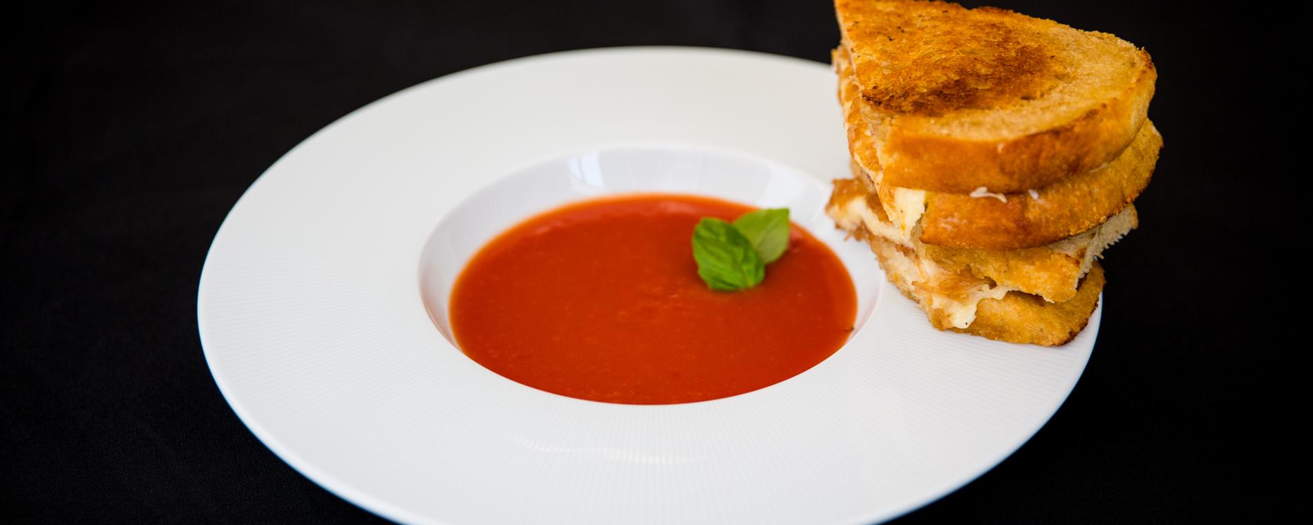 Tomato and grilled cheese