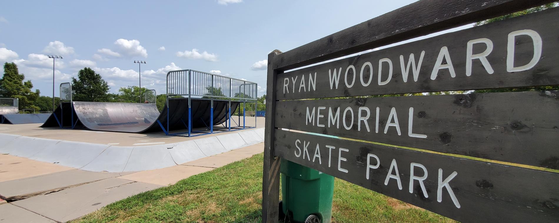 Edgemoor Park Skate Park Sign
