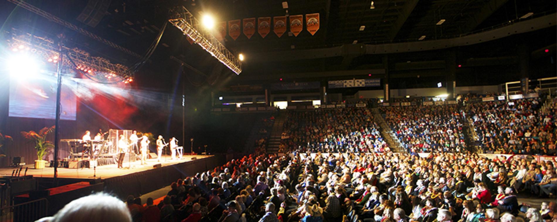 Hartman Arena stage Visit Wichita