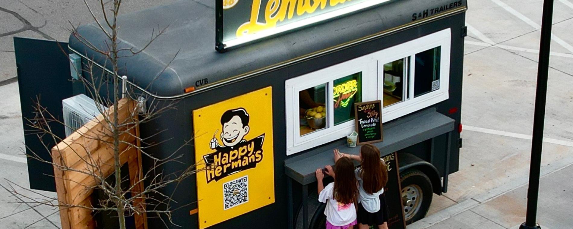 Happy Herman's Lemonade Truck Aerial View