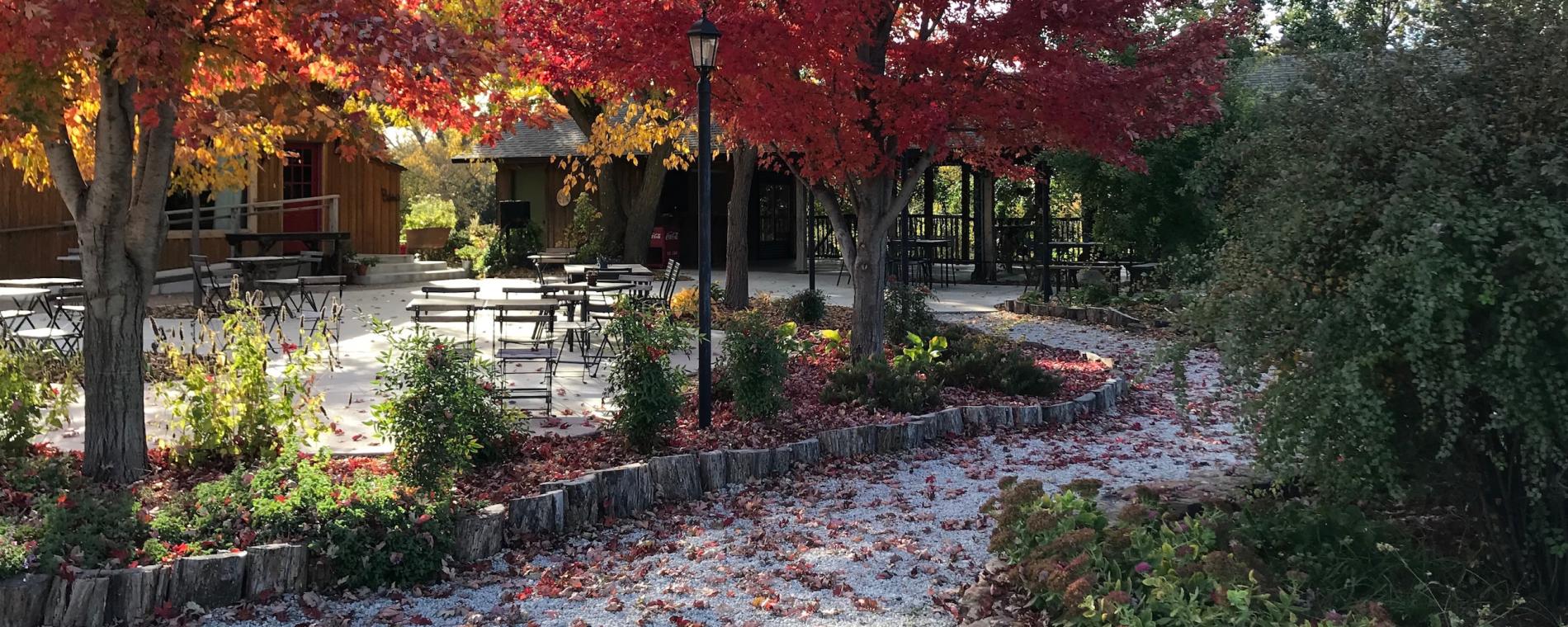 The Elderslie Farm Patio in the Fall