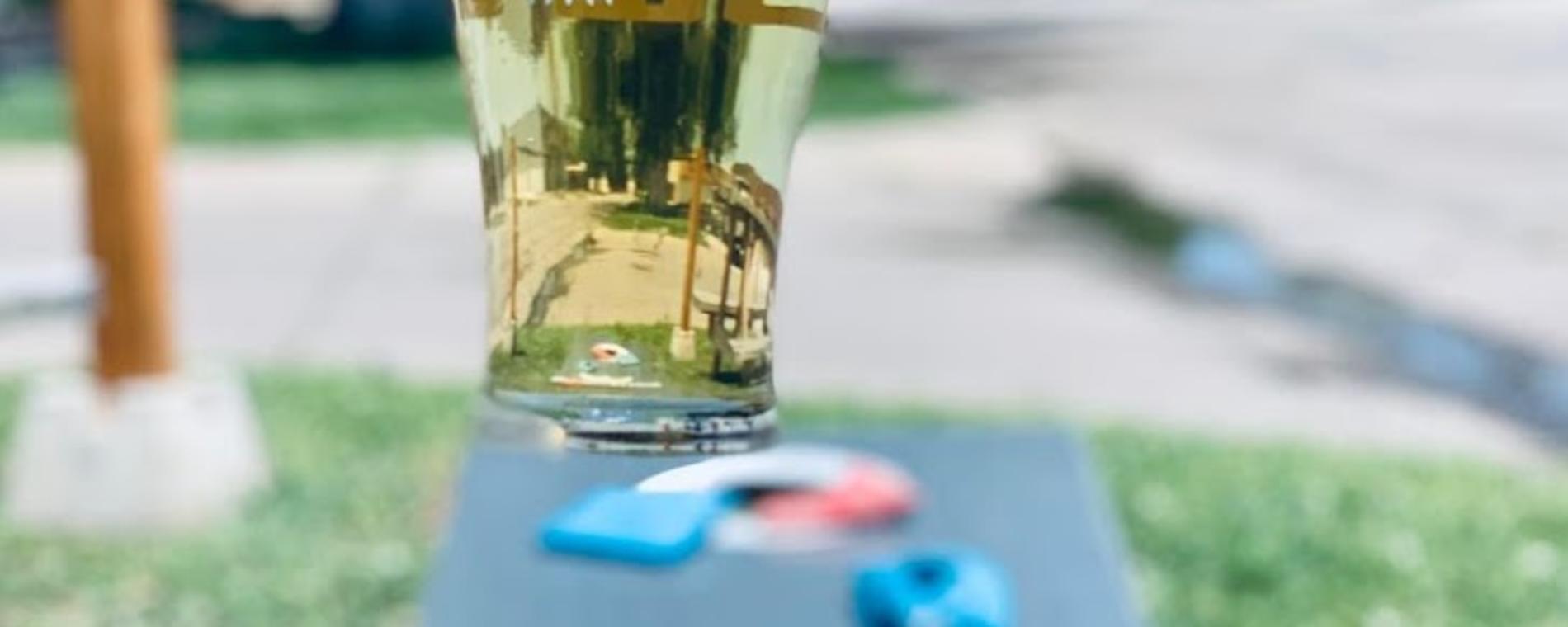 Glass and Cornhole