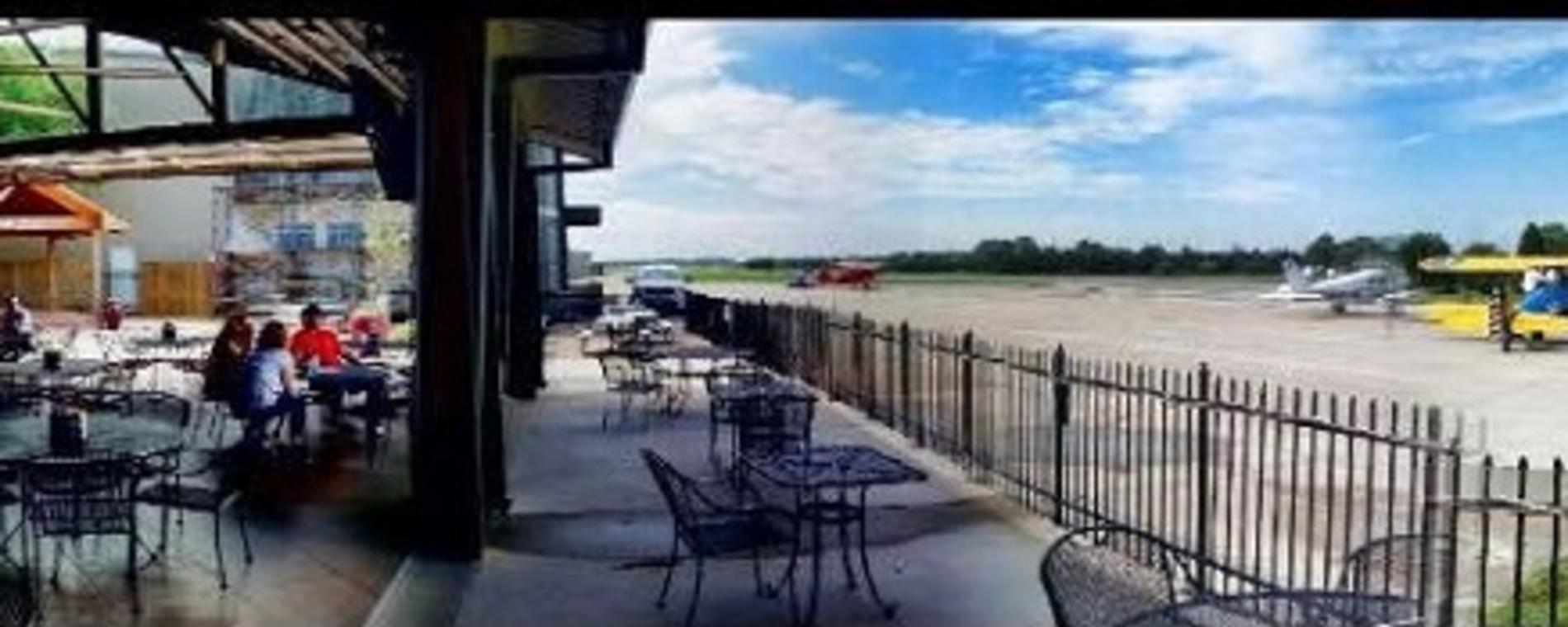 Stearman Bar/Grill Patio & Plane Visit Wichita