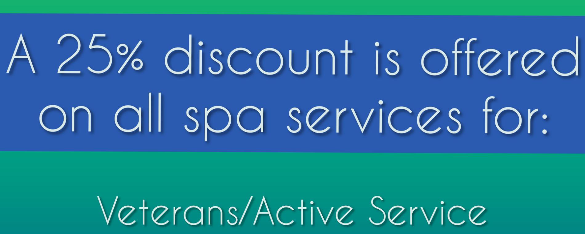 25% DISCOUNT ON ALL SERVICES