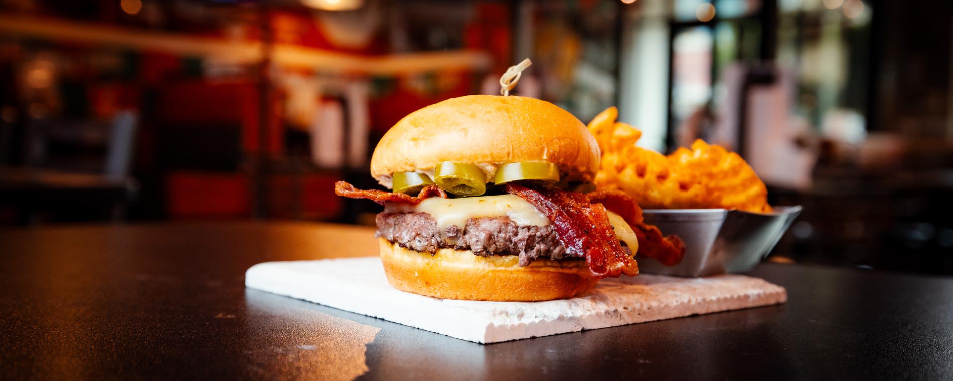 Jalapeño Cream Cheese Kobe Burger