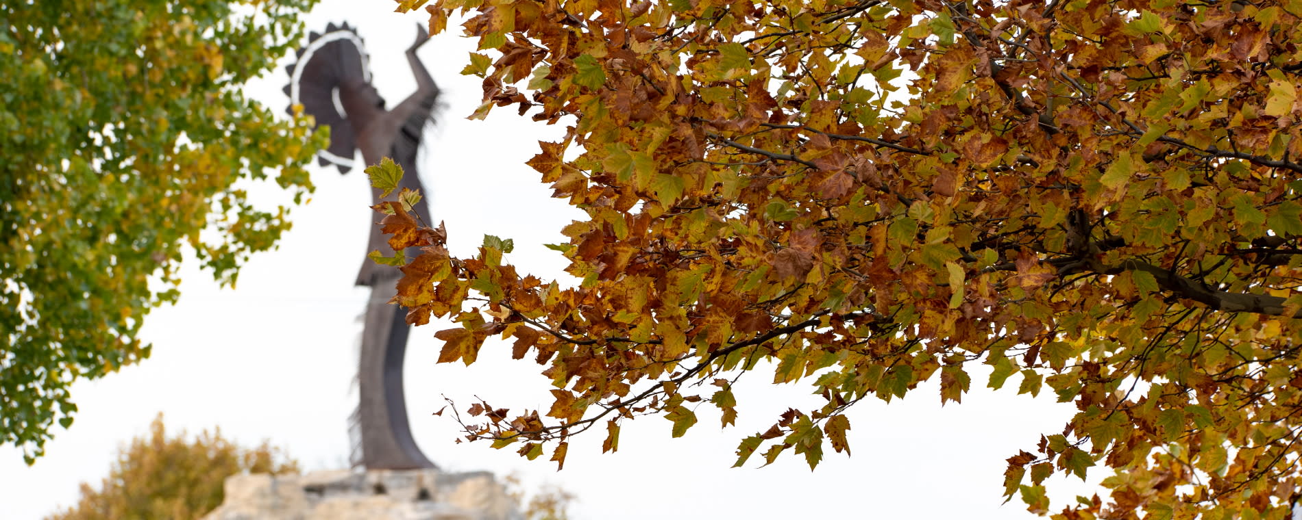 Keeper of the Plains in Fall