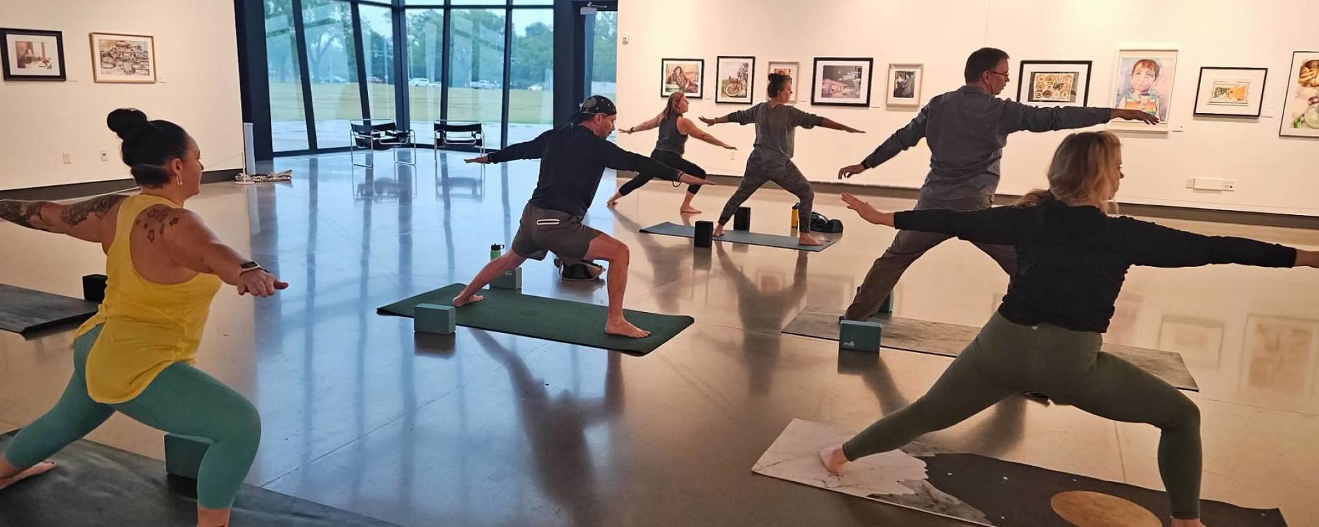 Yoga in the gallery