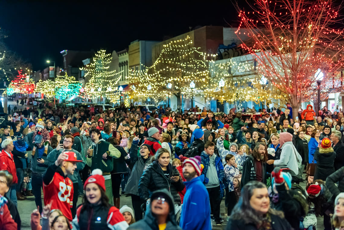 Santa Rescue Lighting Ceremony Crowd