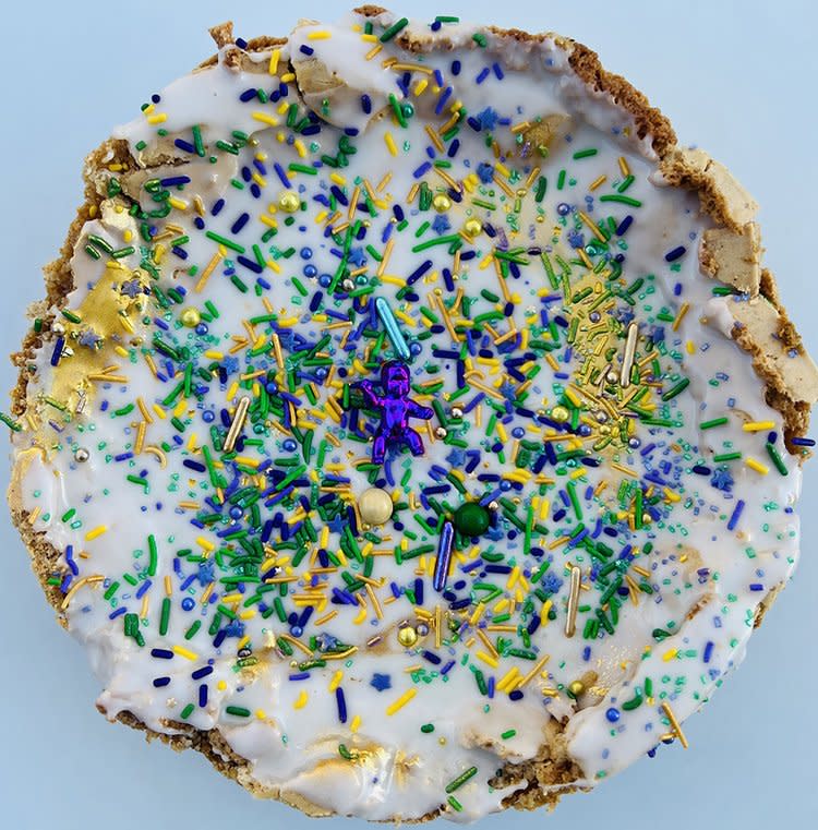 Lola's Ooey Gooey Bourbon King Cake comes in large and mini sizes.