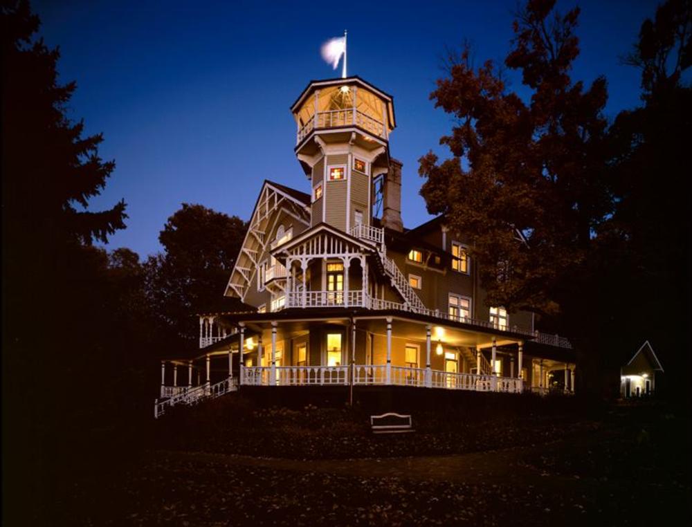 Black Point Estate at night