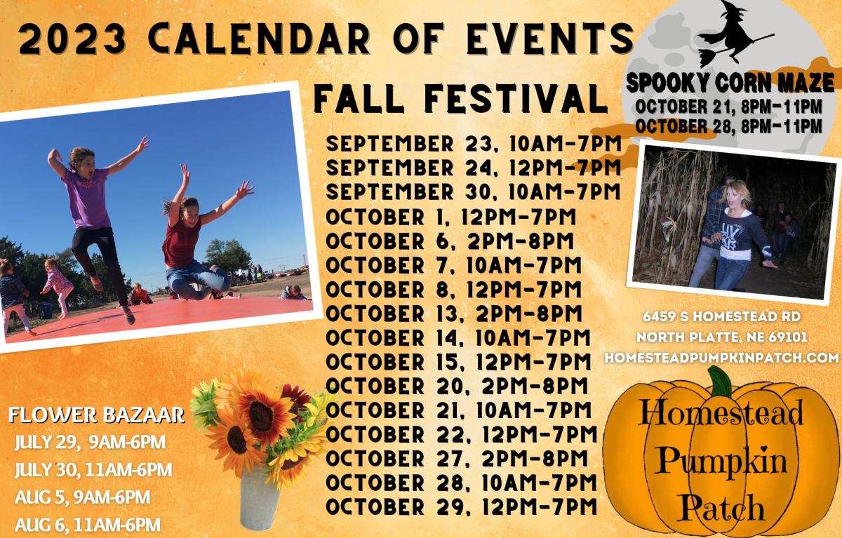 Homestead Pumpkin Patch 2023 Schedule