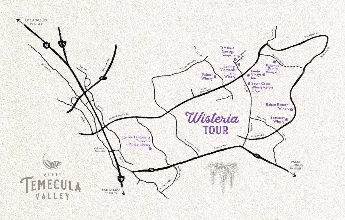 Temecula Wisteria map locations