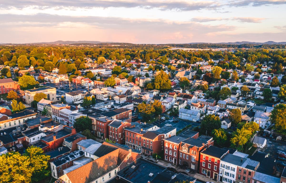 Aerial of Downtown Mechanicsburg