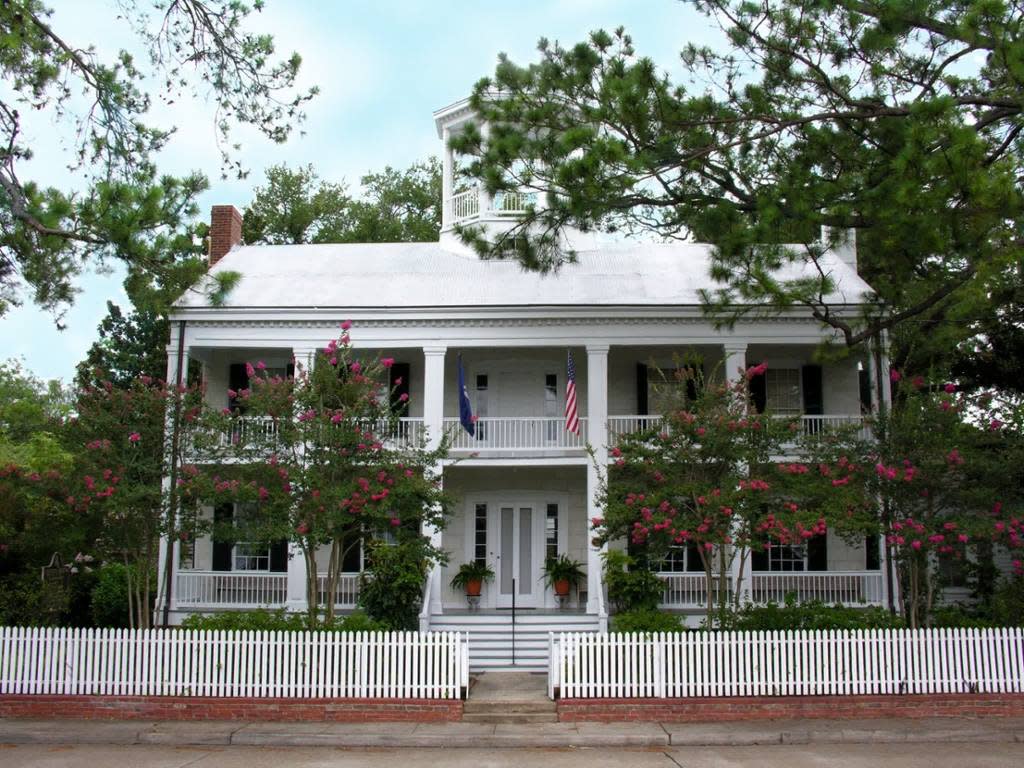 Front Exterior Of The Alexandre Mouton House In Lafayette, LA