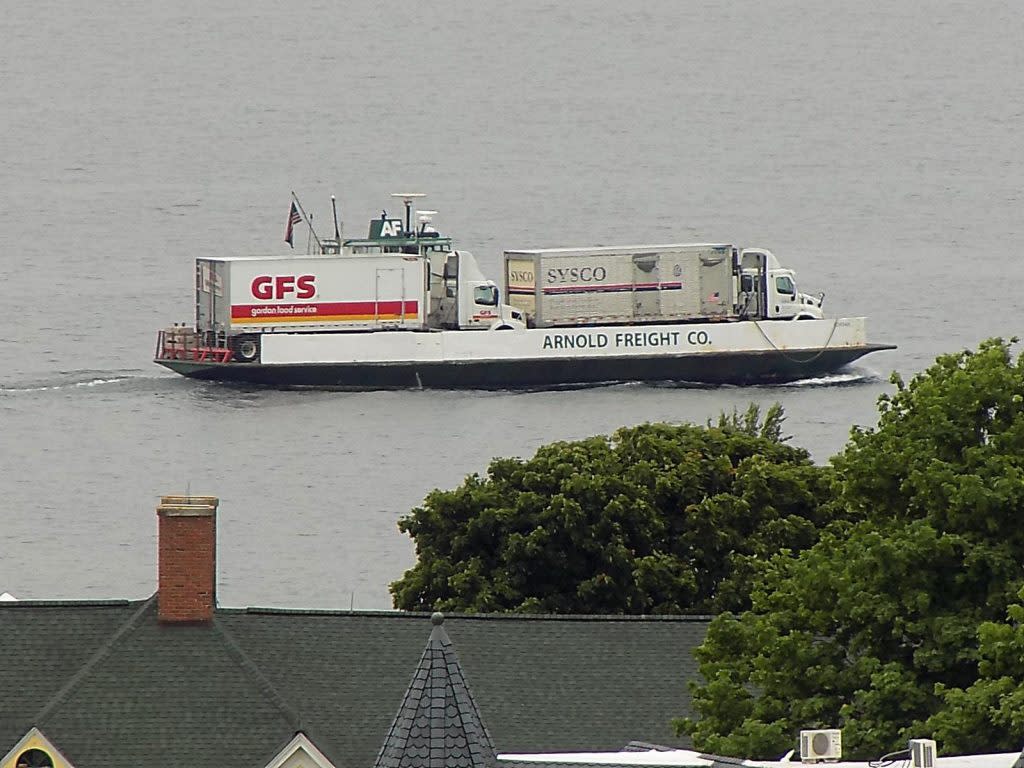 Freighter Leaving Mackinac Island – Mackinac Island Tourism Bureau