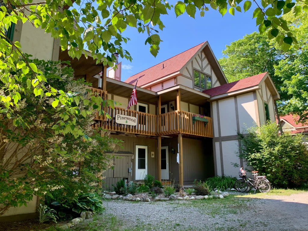 Sunset Condos on Mackinac Island’s West Bluff offers dog-friendly accommodations for two to 12 people.