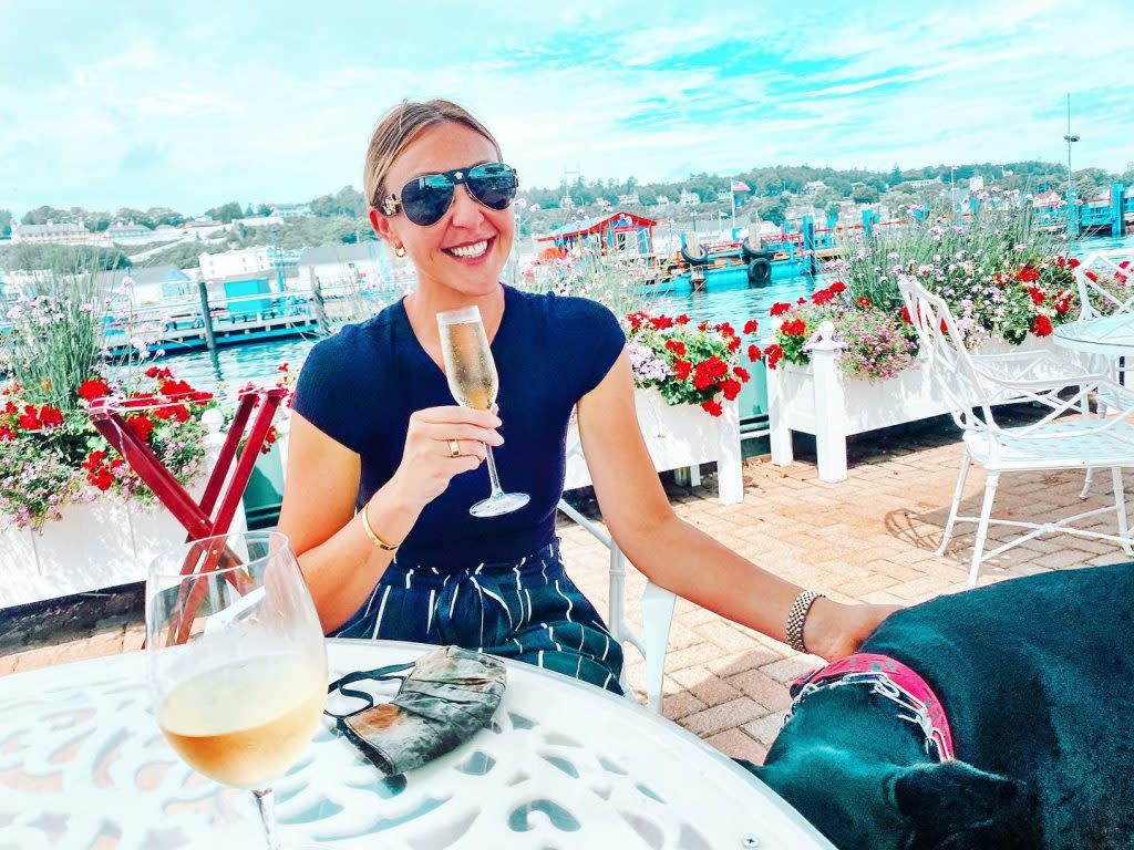 An abundance of outdoor dining on Mackinac Island offers space for delicious meals while social distancing in the fresh air.
