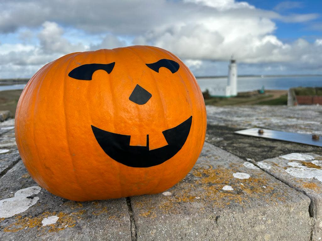 Pumpkin at Hurst Castle this Halloween in the New Forest