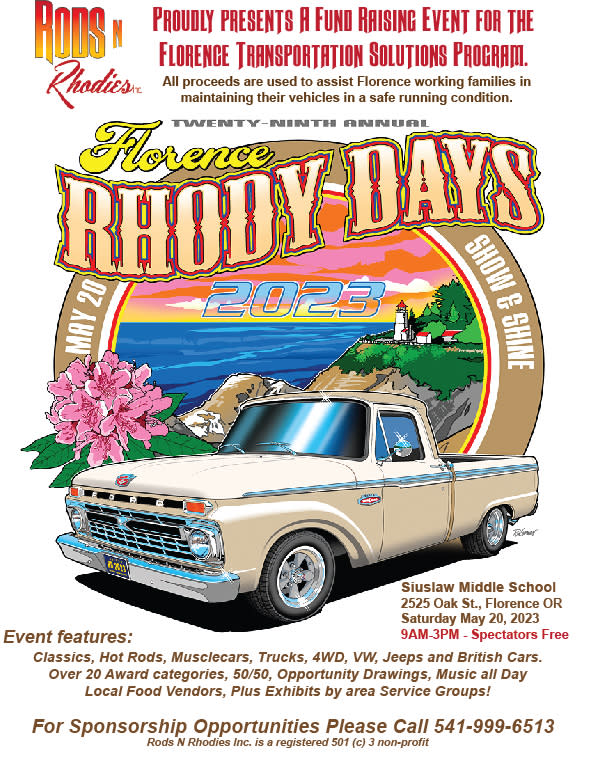 Rhody Days 28th Annual Car Show & Shine Florence Area Chamber of Commerce