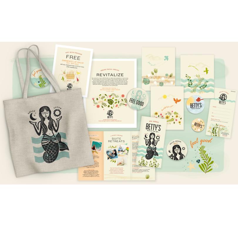 Betty's Bath & Day Spa - Branding System