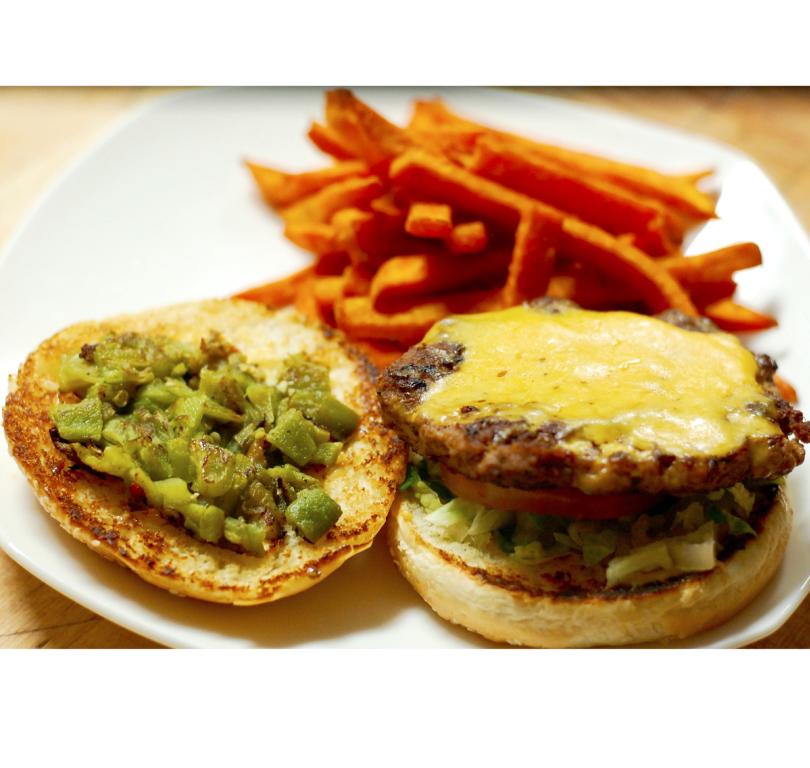 Green Chile Cheeseburger